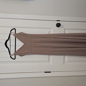 Taupe Floor Length Dress With 2 leg Slits Size M